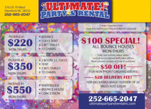 ultimate party rental - specials